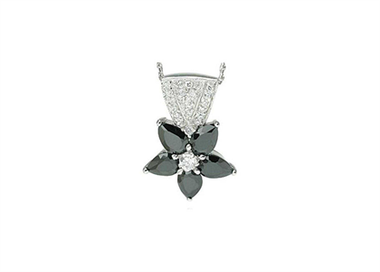 Rhodium Plated | CZ Studded Pendants